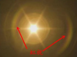 看燈光出現彩色光暈是怎么回事?