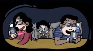 關(guān)燈玩手機易誘發(fā)青光眼